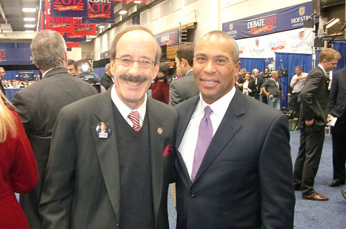 Rep. Engel at Hofstra with Gov. Patrick